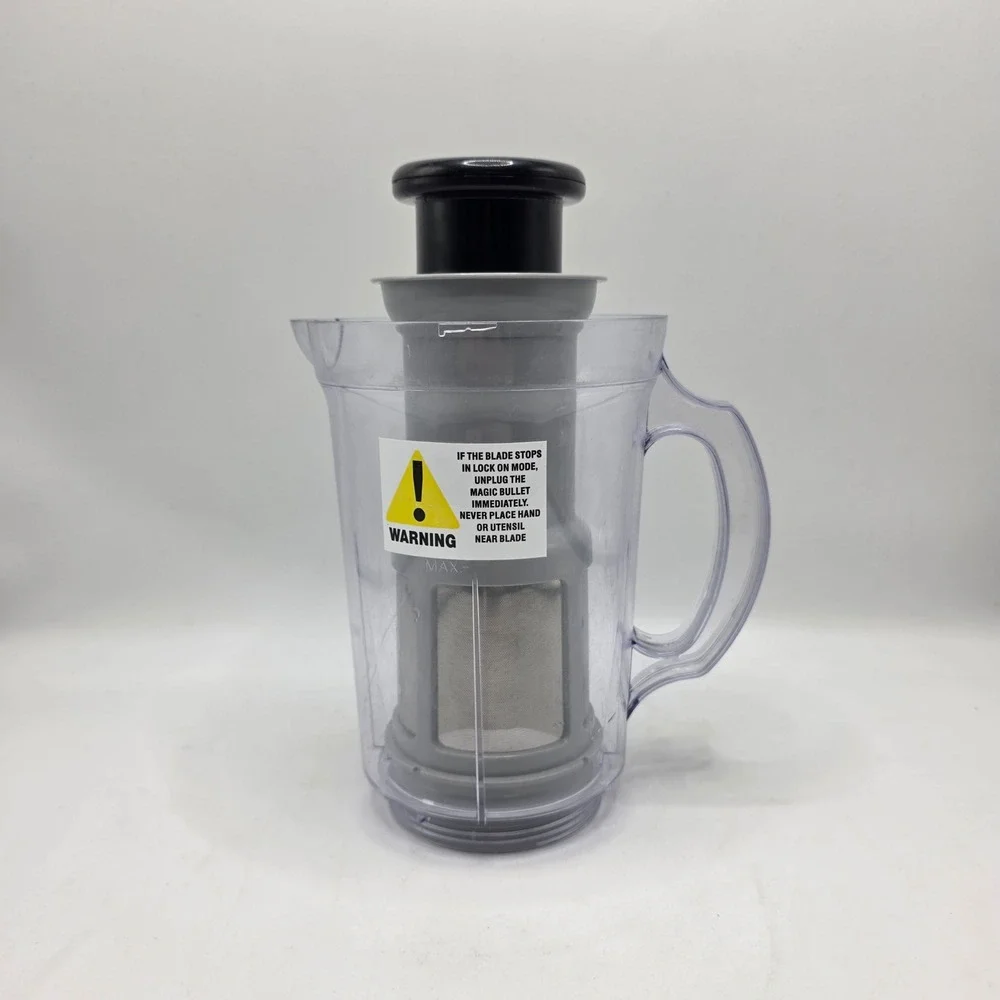 Magic Bullet Juicer Attachment Pitcher Grey‎ Filter Black Pusher Replacement